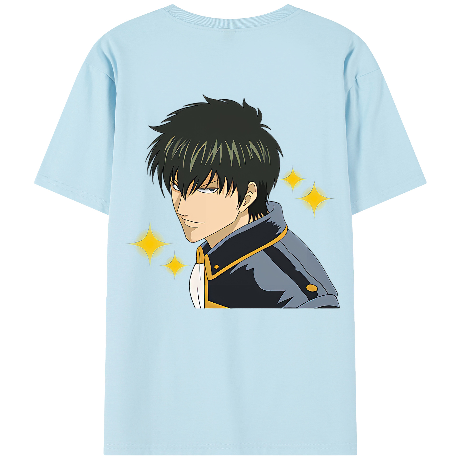 （画像用） ぎんたま 坂田銀時（さかたぎんとき） 神楽 志村新八（しむら しんぱち） GINTAMA Sakata Gintoki Kagura Shimura Shinpachi 綿100％半袖Tシャツ（背面プリント）